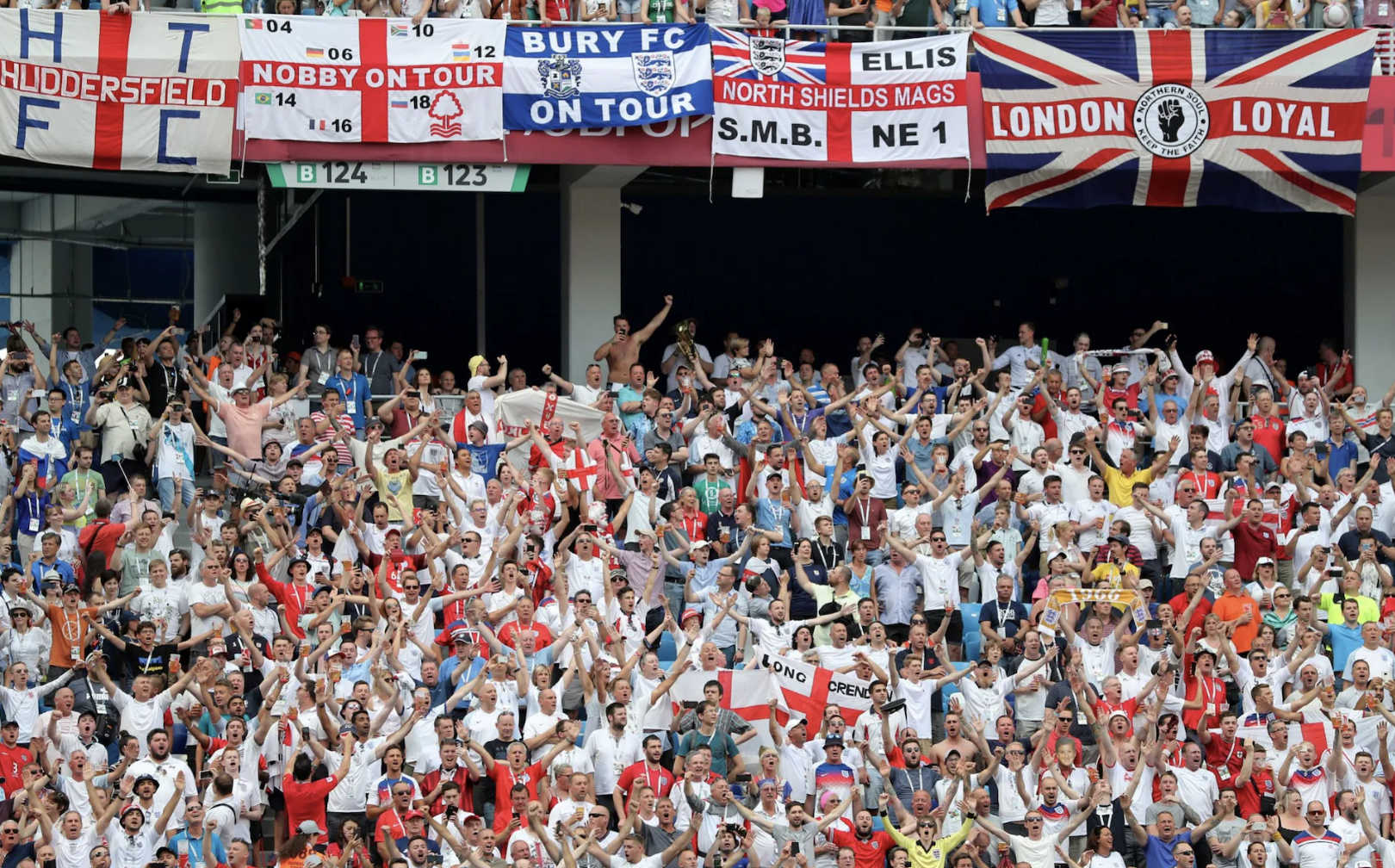 England fans at the World Cup